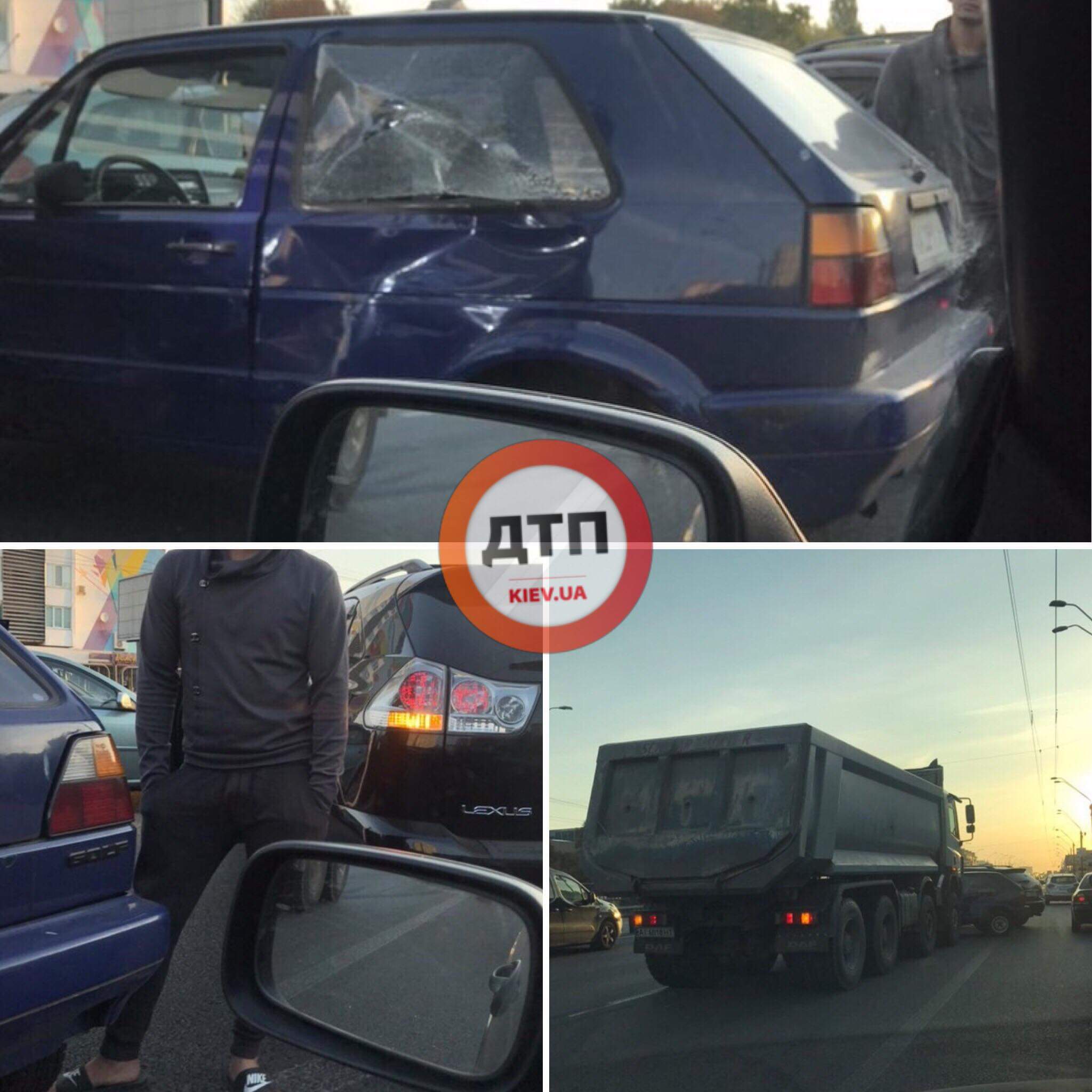 В Киеве произошло ДТП с участием нескольких транспортных средств