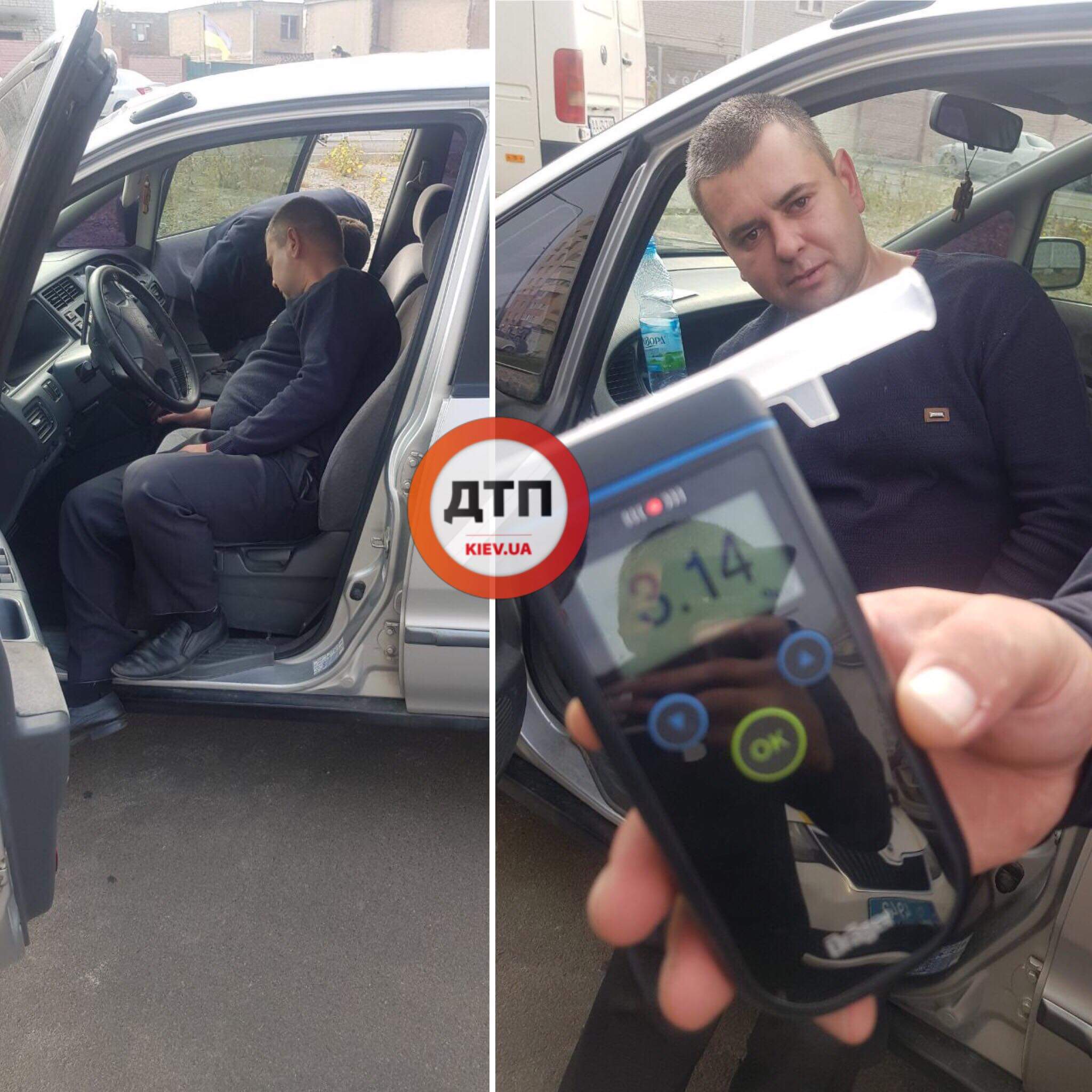 В Киеве на улице Соломии Крушельницкой ,13 задержали водителя, который распивал спиртные напитки