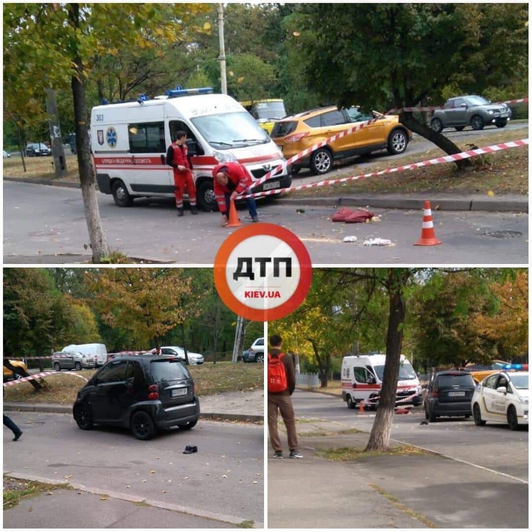 В Киеве на Голосеевском проспекте автомобиль сбил пожилого мужчину, неожиданно выскочившего на дорогу