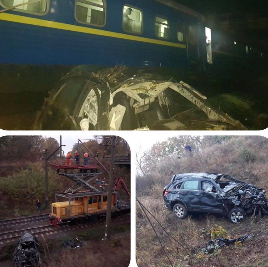 Нічна ДТП на Кіровоградщині - автомобіль злетів з мосту на залізничну колію