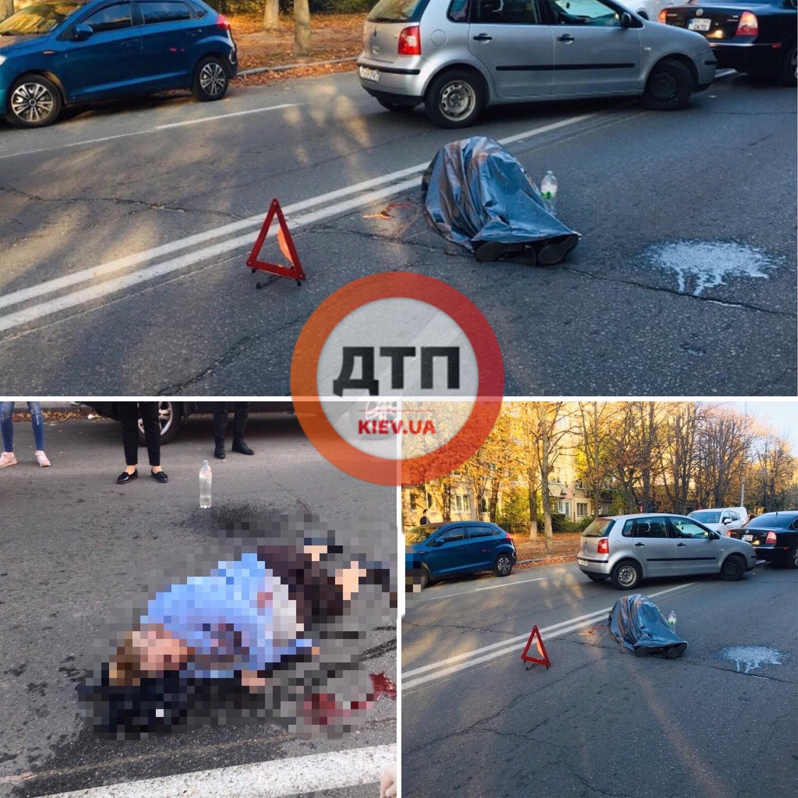 В Киеве на улице Героев Севастополя на проезжей части внезапно умерла пожилая женщина
