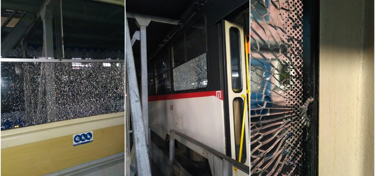 В Киеве обстреляли скоростной трамвай