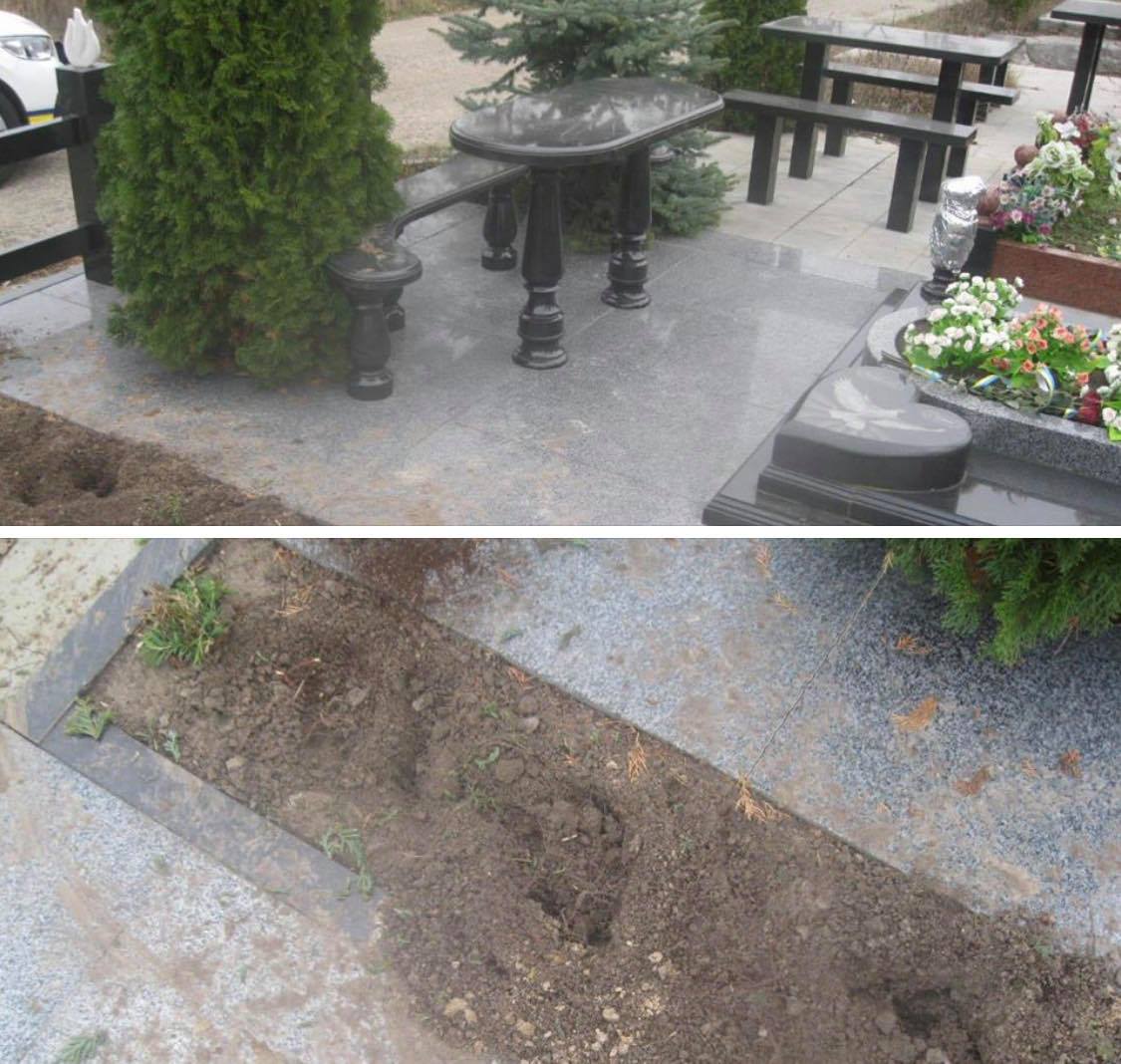 Поліція Київщини розшукує вандалів, які сплюндрували могилу Героя України