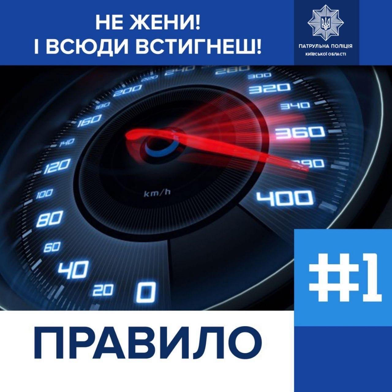 Патрульні Київщини зафіксували 370 перевищень швидкісного режиму