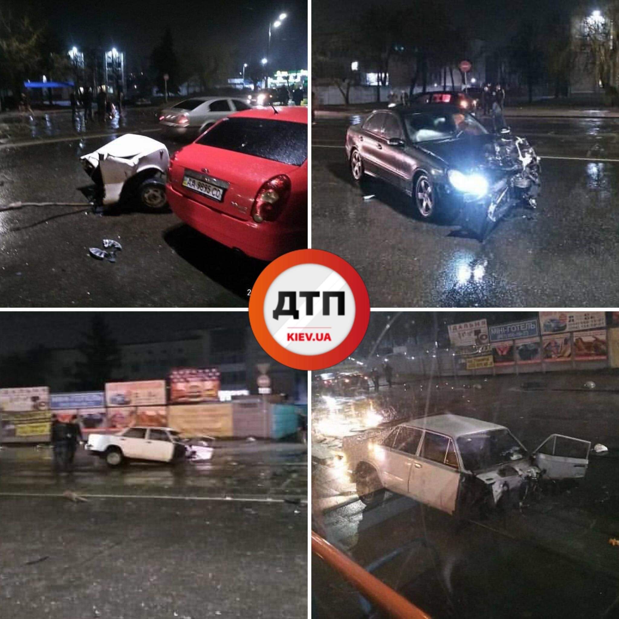 В Дарницком районе столицы произошло серьезное ДТП: автомобиль ВАЗ разорвало на две части