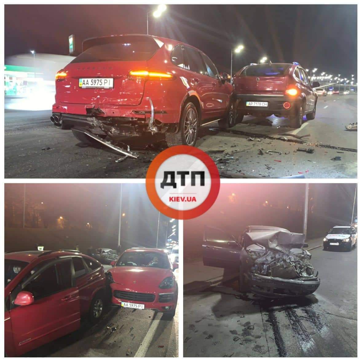 В Киеве перед съездом на Дарницкий мост произошло ДТП с участием трех автомобилей: есть пострадавшие