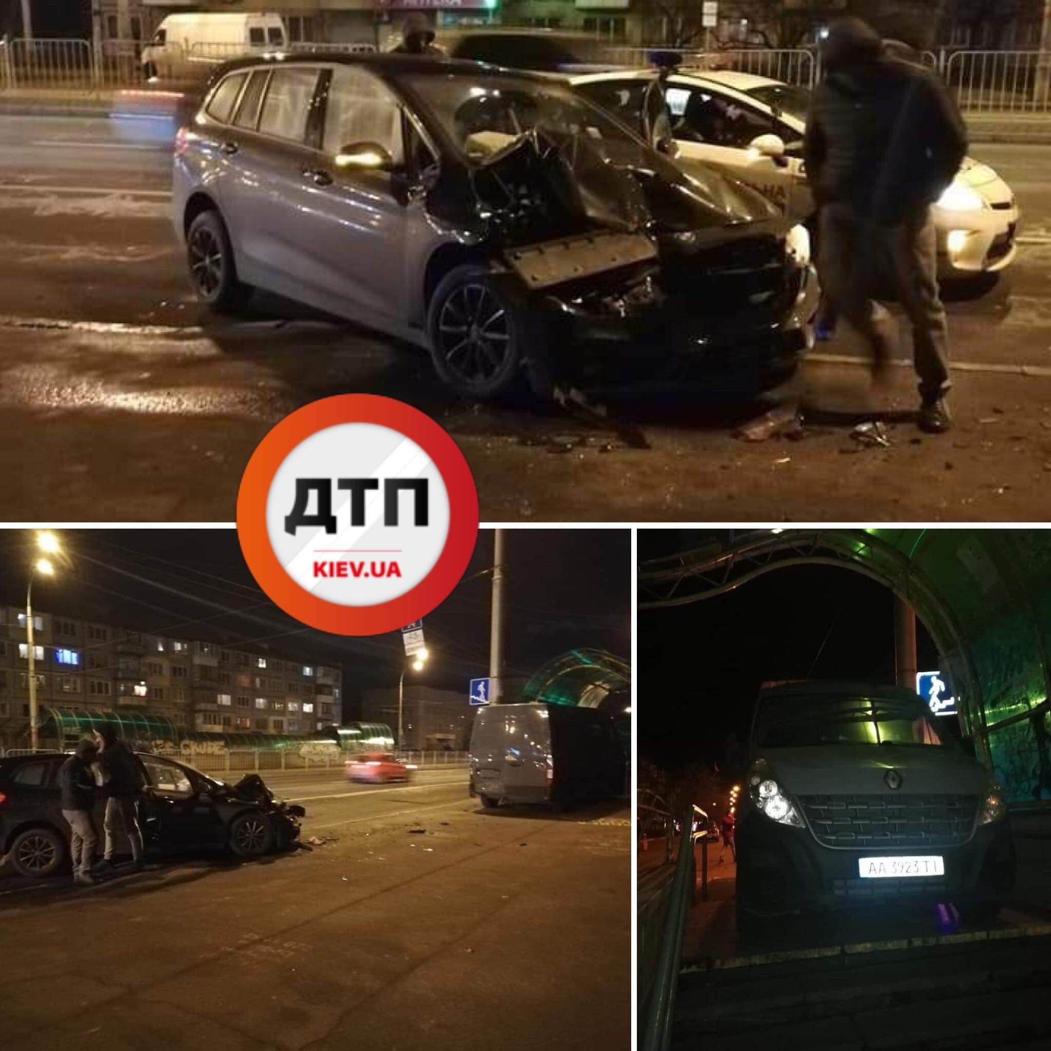 В Киеве на бульваре Перова произошло ДТП с участием автомобиля BMW и буса Renault