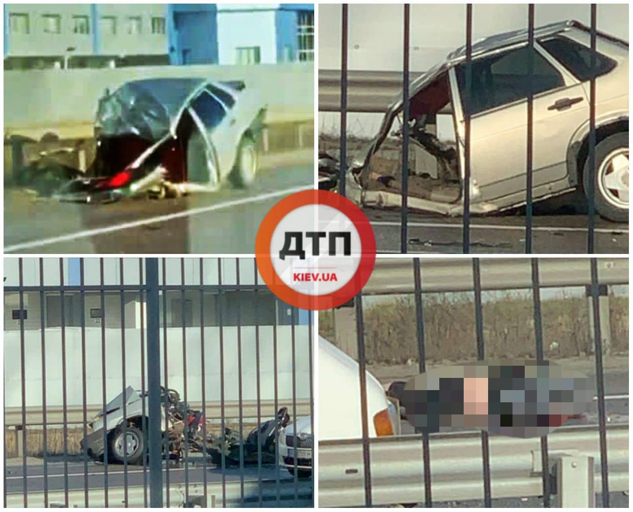 Под Киевом ВАЗ столкнулся с фурой: автомобиль разорвало на части, водитель погиб на месте