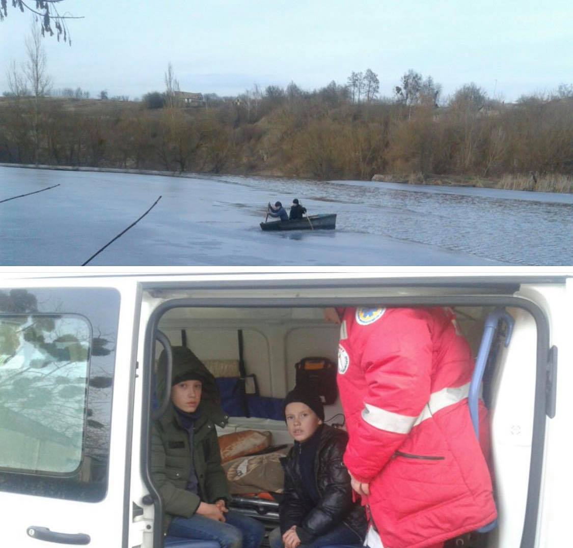 На Житомирщині рятувальники ДСНС врятували на річці двох дітей, які на човні не могли самостійно потрапити на берег