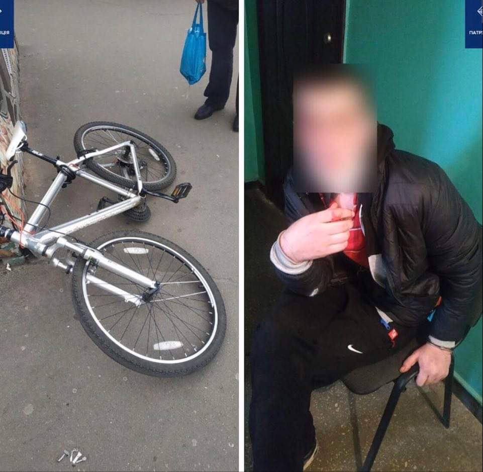 У Києві громадяни спільно з поліцейськими затримали велосипедного крадія