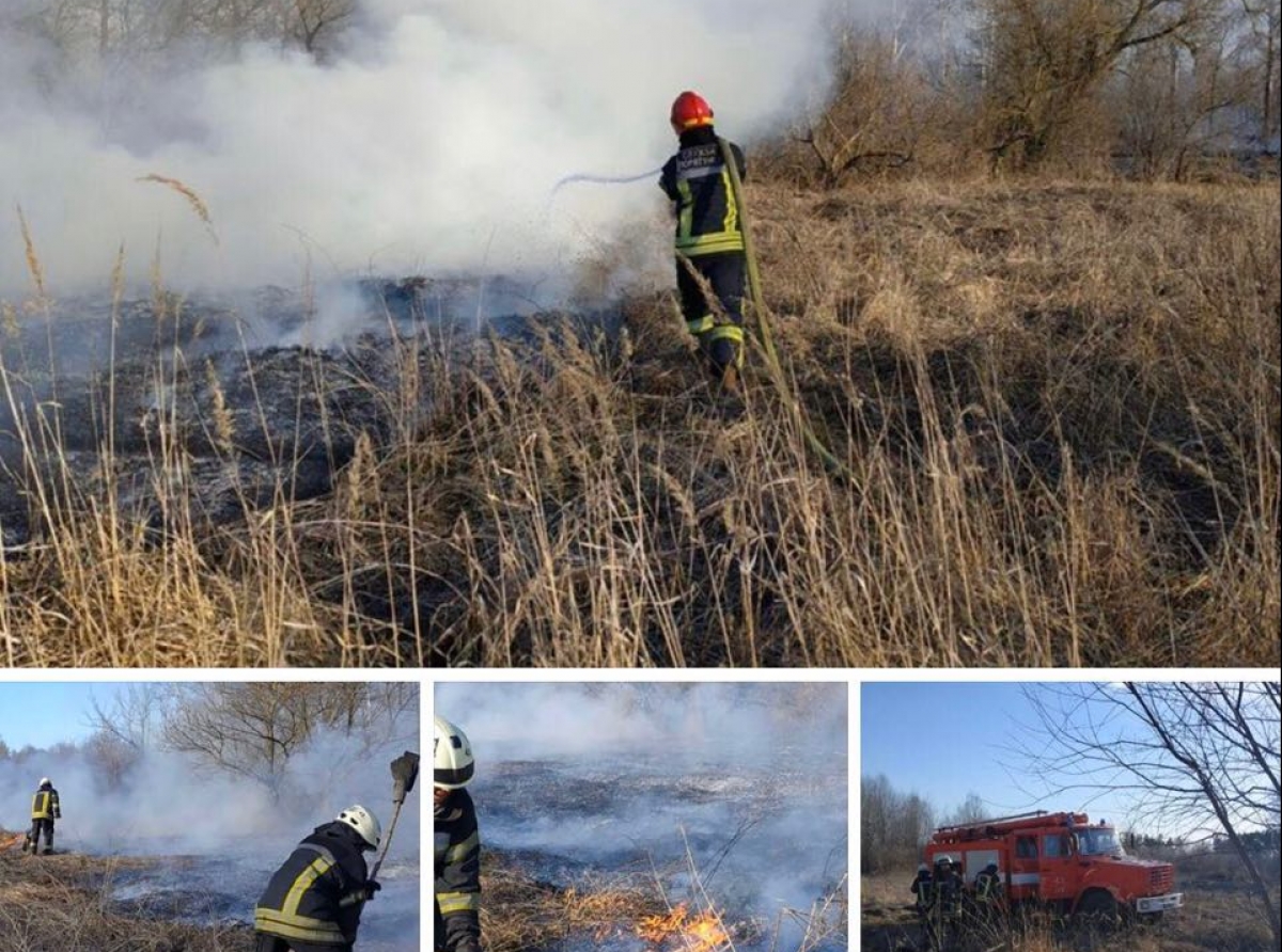 Протягом минулої доби столичні вогнеборці 11 разів ліквідовували пожежі на відкритій місцевості
