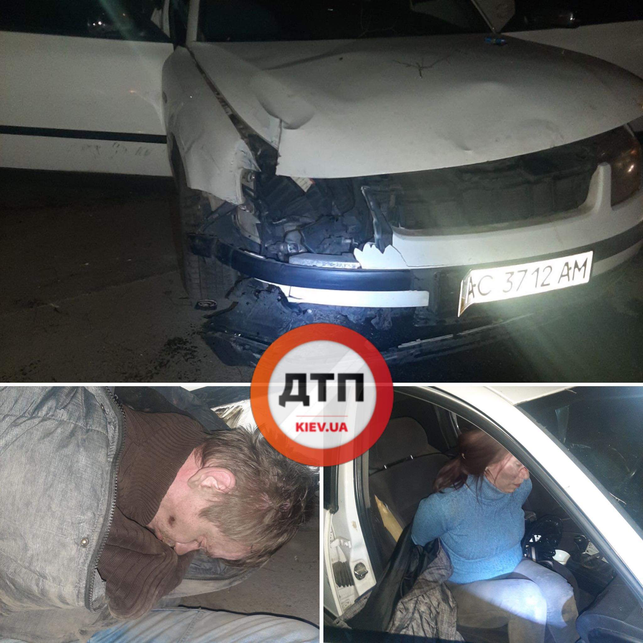 В Киеве погоня по Троещине за не трезвым водителем закончилась ДТП