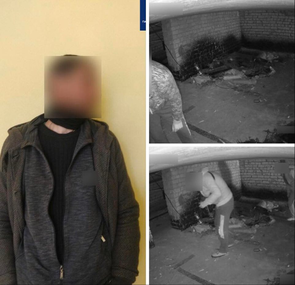 У Києві патрульні затримали чоловіка, який викрав камеру відеоспостереження з території фірми