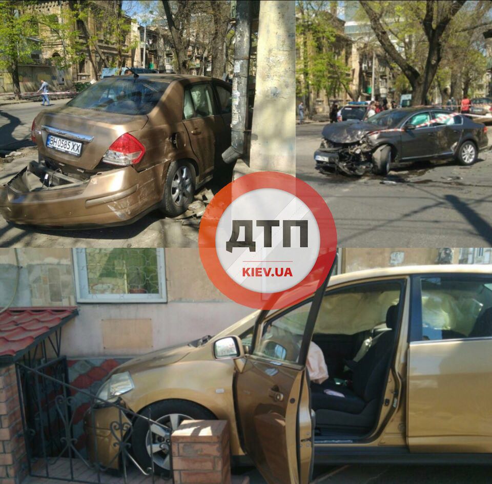 В Одессе произошло ДТП - столкнулись два легковых автомобиля