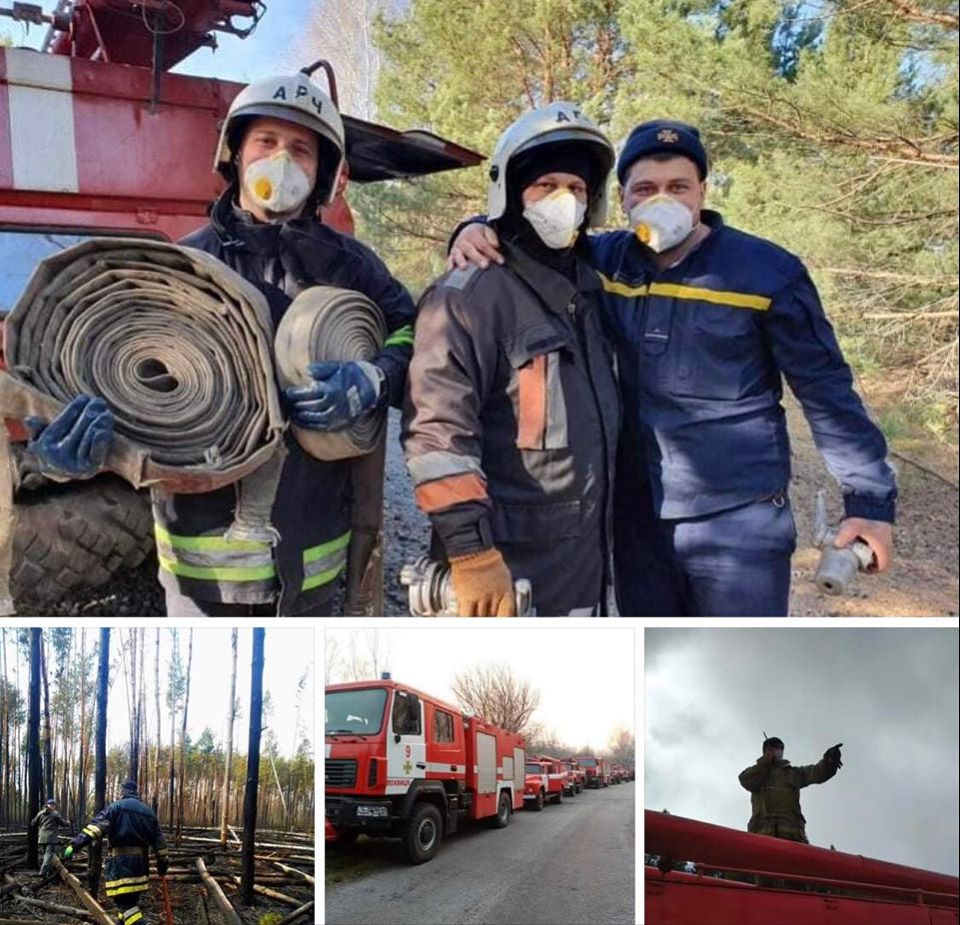 Рятувальники Полтавщини також працюють над ліквідацією вогню в Чорнобильській зоні!
