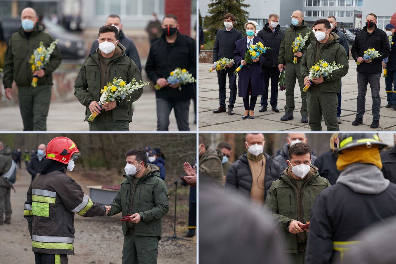 Зеленский почтил память ликвидаторов аварии на ЧАЭС и поблагодарил спасателей