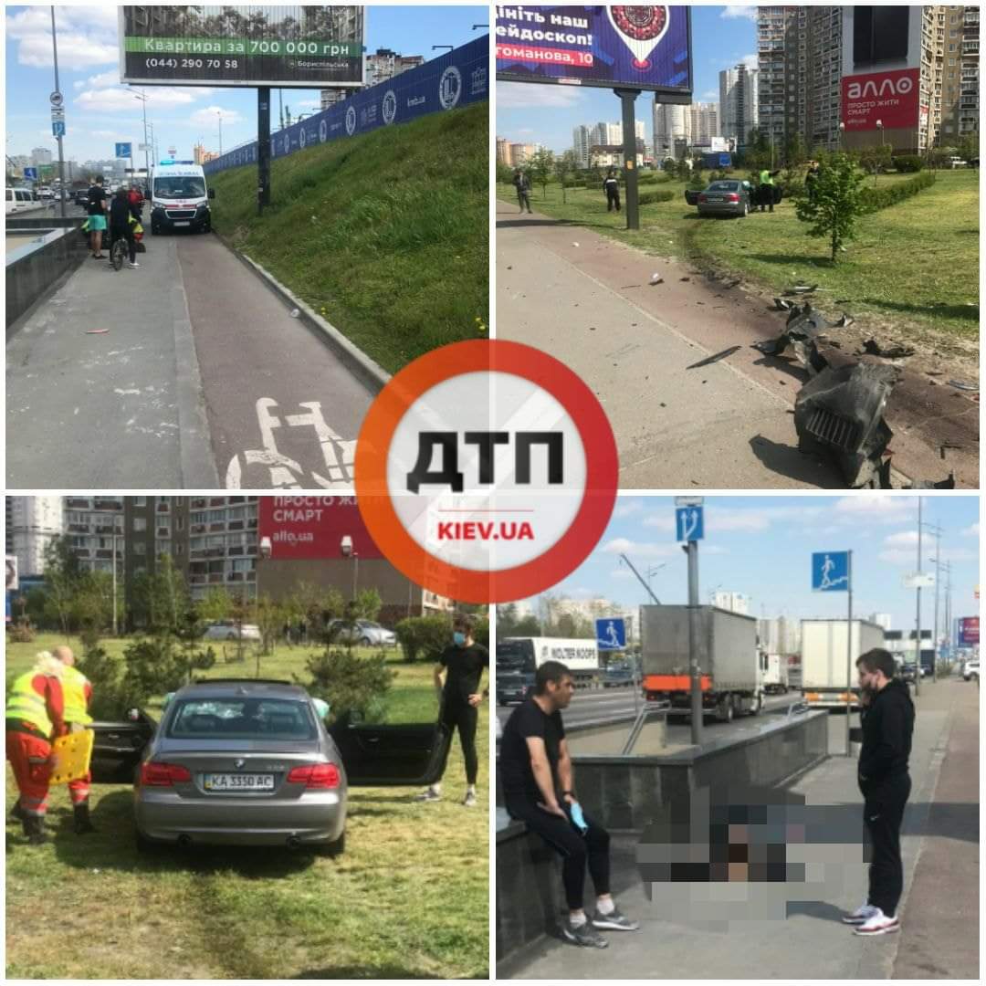 "Это первый случай за всю историю проспекта Бажана, когда автомобиль летел по тротуару длительное расстояние", - свидетель о жутком смертельном ДТП в Киеве с участием автомобиля BMW