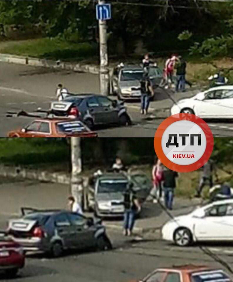 В Киеве на перекрестке улицы Кибальчича и бульвара Перова произошло ДТП с участием автомобилей Skoda и Chevrolet