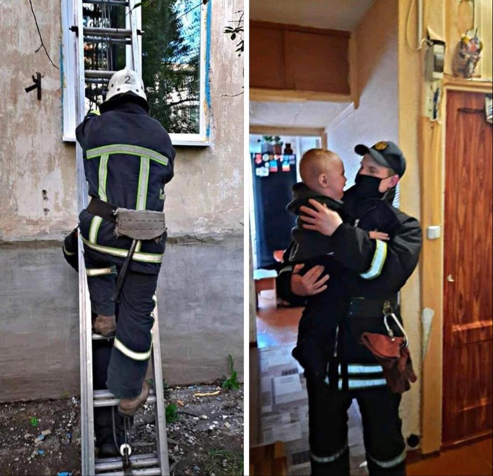 У Кропивницькому бійці ДСНС врятували дворічного хлопчика із зачиненої квартири