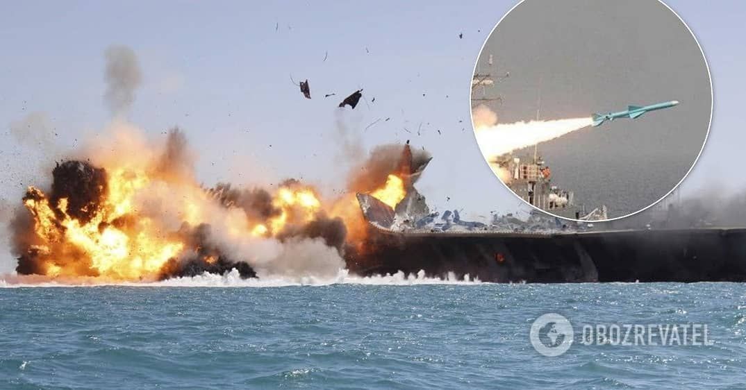 Иран потопил ракетой собственный корабль