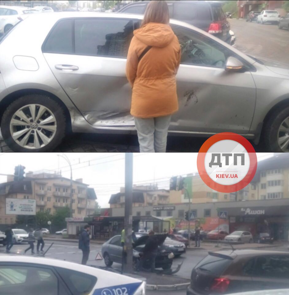 Очередное ДТП в столице: дорогу не поделили два автомобиля
