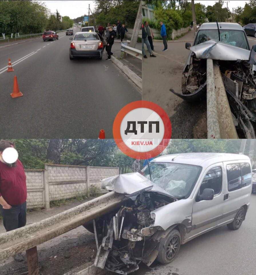 Под Киевом произошло серьезное ДТП - легковой автомобиль на огромной скорости врезался в отбойник: водитель сбежал в неизвестном направлении
