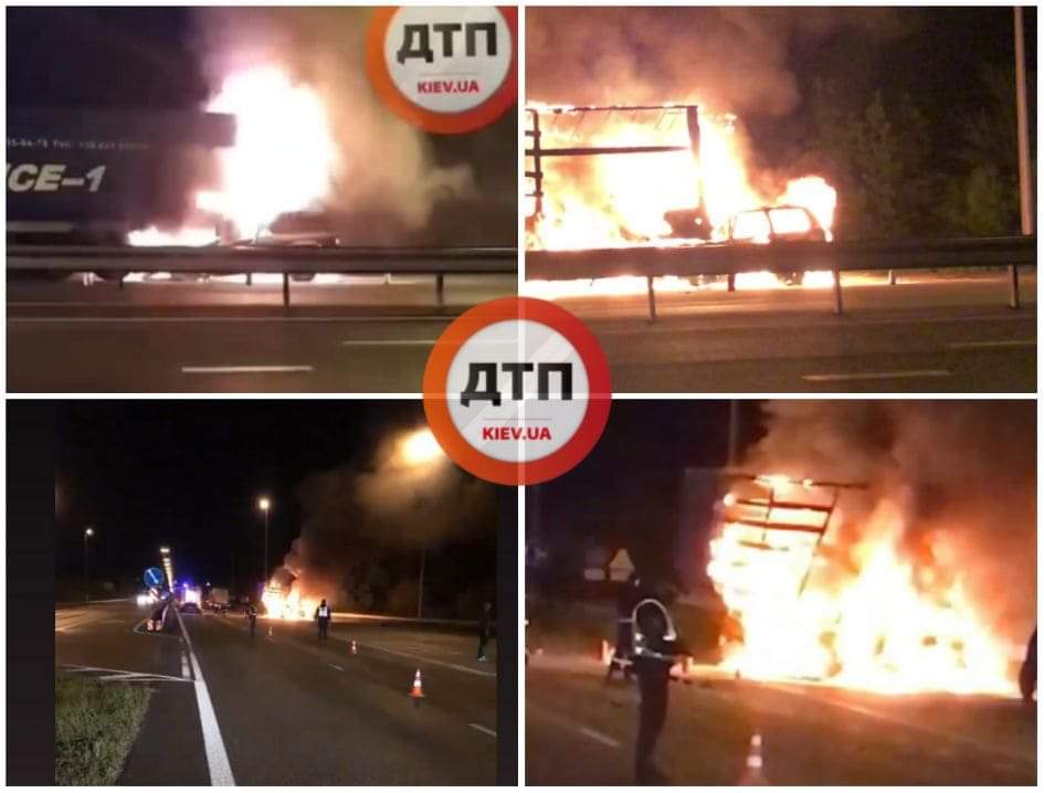 На Киевщине произошло жуткое смертельное ДТП - Lexus на высокой скорости врезался в фуру и воспламенился: водитель внедорожника сгорел заживо