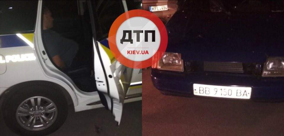 В Киеве на улице Миколайчука полицейские задержали пьяного водителя автомобиля Таврия