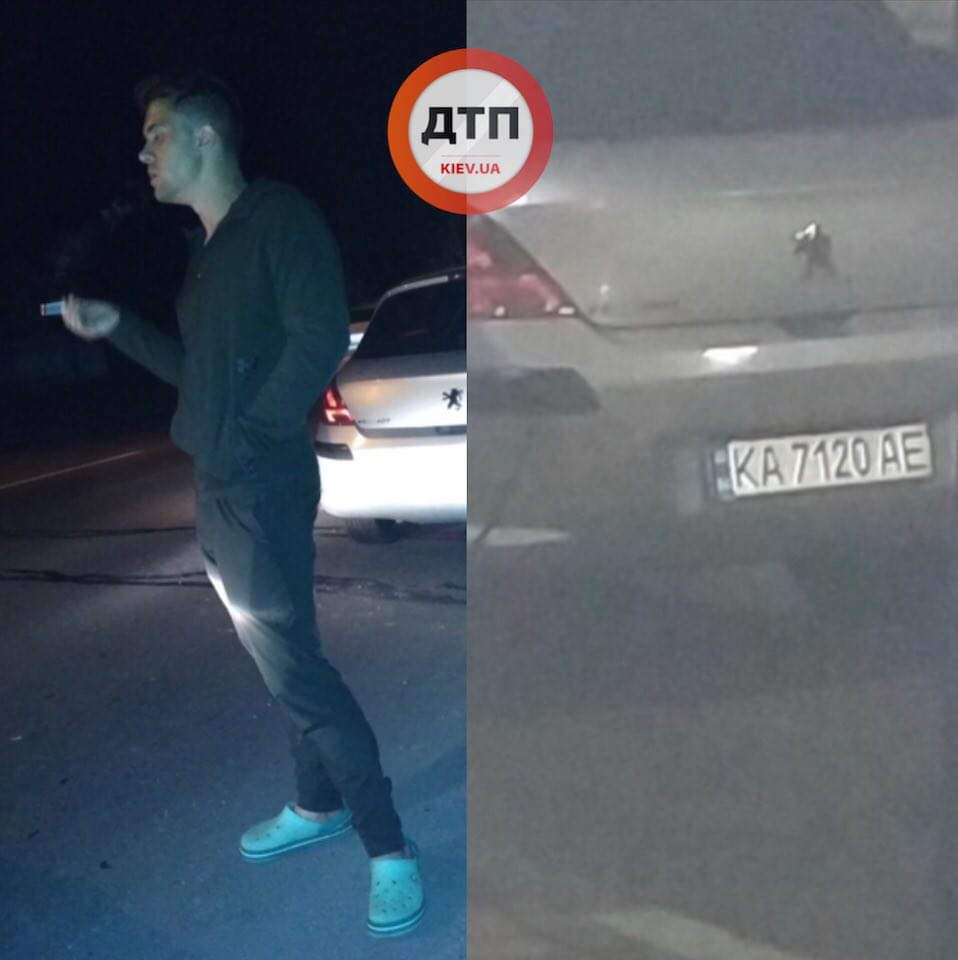 В Киеве на проспекте Павла Тычины полицейские с погоней задержали пьяного водителя Peugeot