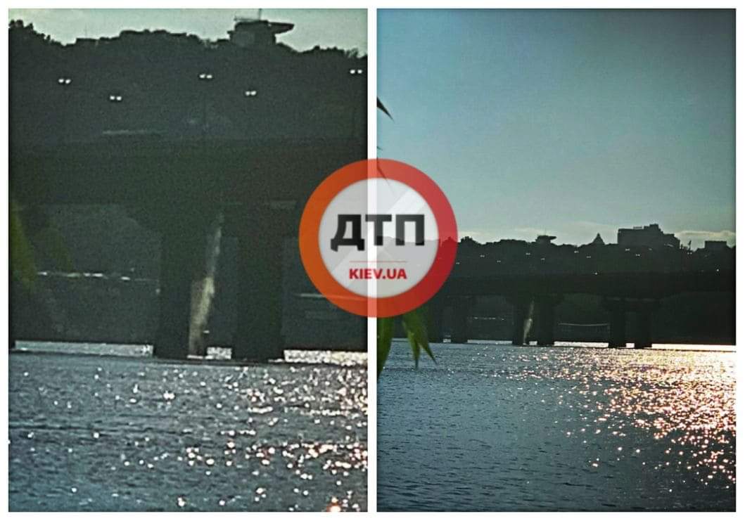 ЧП в Киеве - с моста Патона хлынул водопад: прорвало трубопровод. Видео