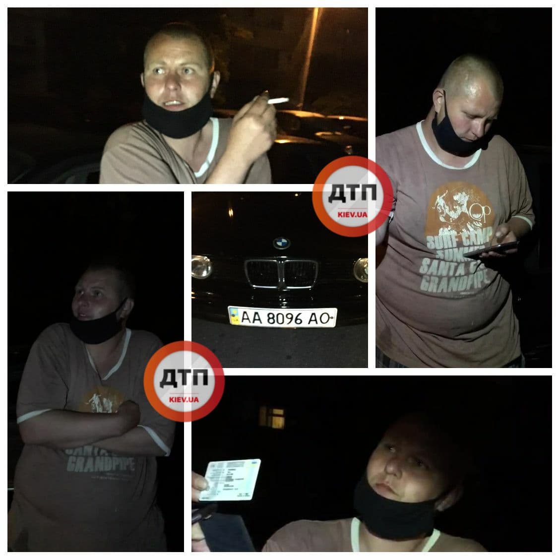 В Киеве на улице Драйзера задержали пьяного водителя BMW за нарушение ПДД