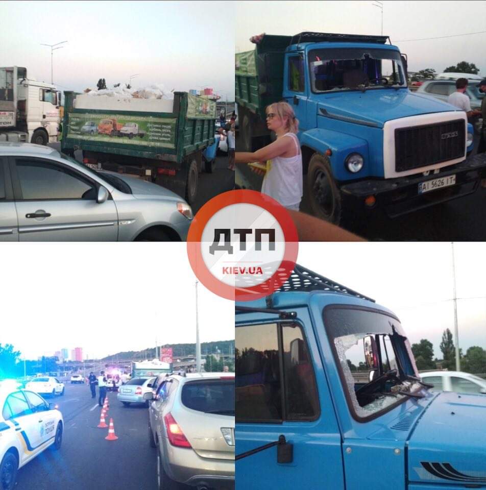 В Киеве с погоней задержали водителя, из-за вывоза строй мусора в не полагаемом месте