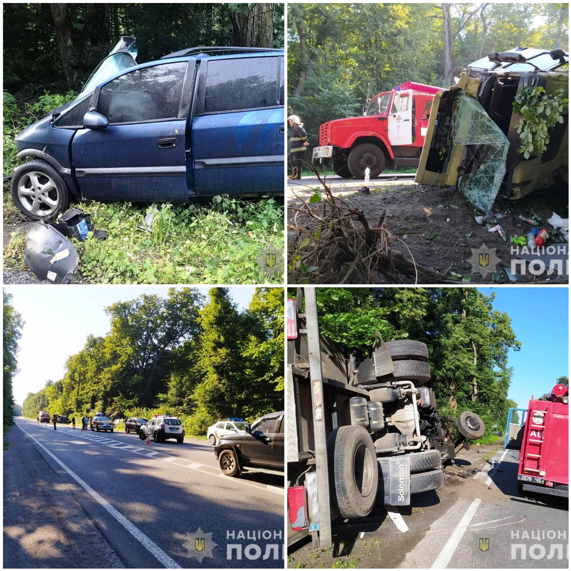 В Винницкой области произошло смертельное ДТП - автомобиль Opel столкнулся с грузовиком: четыре человека погибли