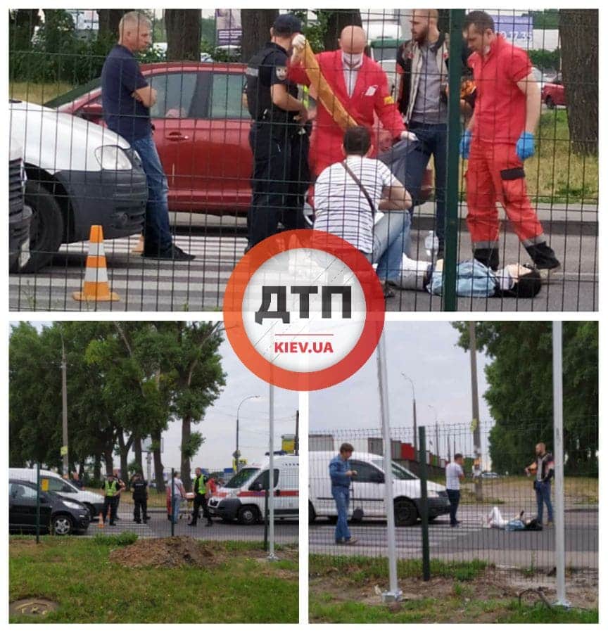 У Києві на Трублаїні сталася ДТП з постраждалими - автомобіль Volkswagen забив дівчину на пішохідному переході