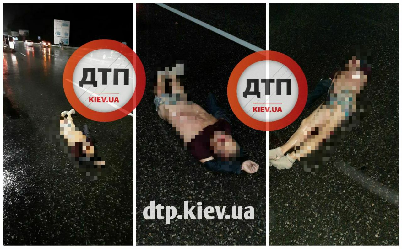 В Киеве на Бориспольской трассе произошло смертельное ДТП - автомобиль на огромной скорости сбил мужчину, который перебегал дорогу и скрылся: тело отбросило на 50 метров