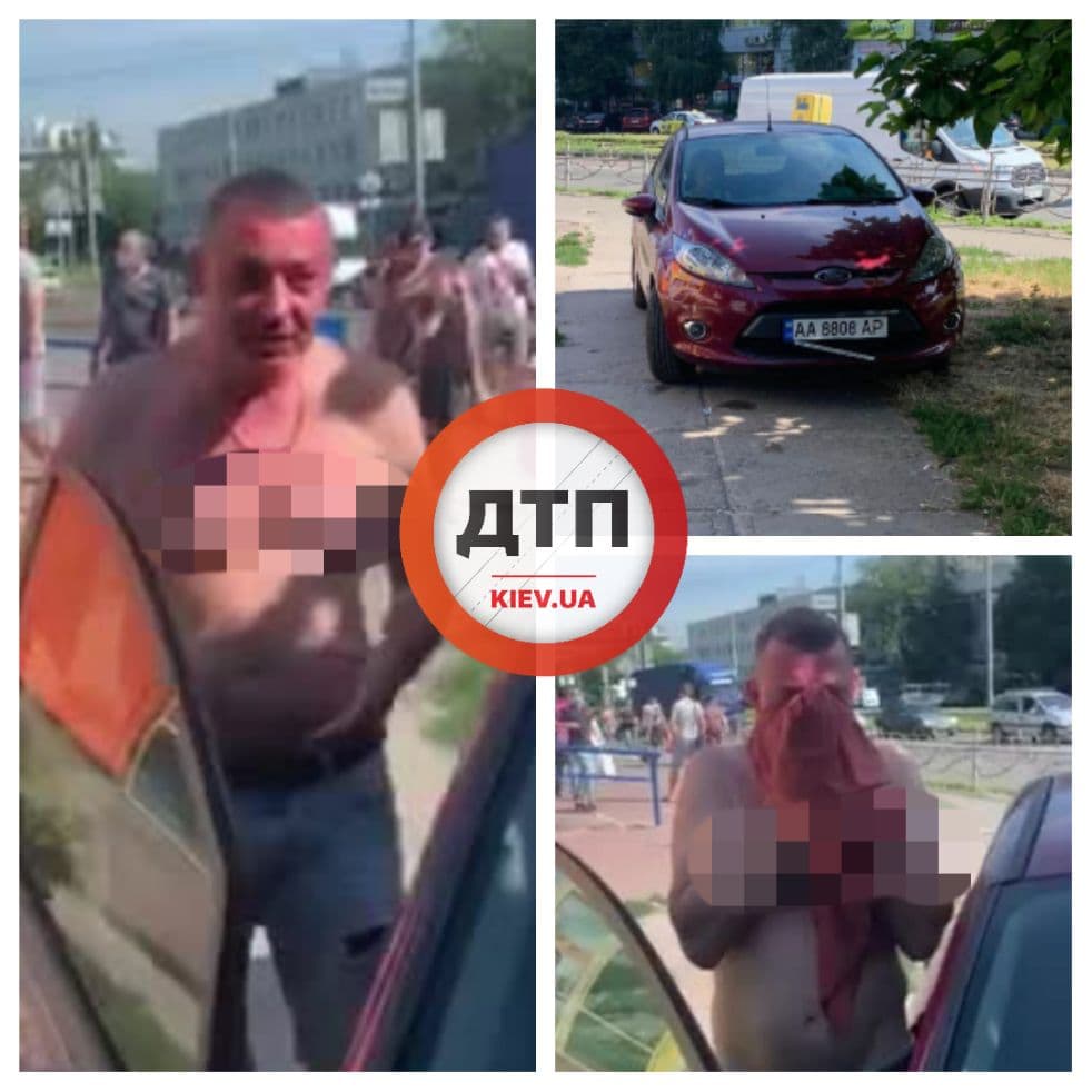 В Киеве на Куреневке пьяный водитель Ford разъезжал по тротуарам и сбил пешехода