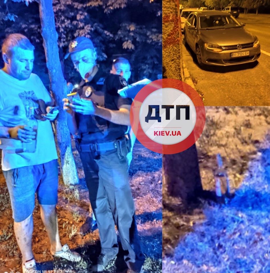 В Киеве на Курчатова,8 остановили пьяного водителя без документов 