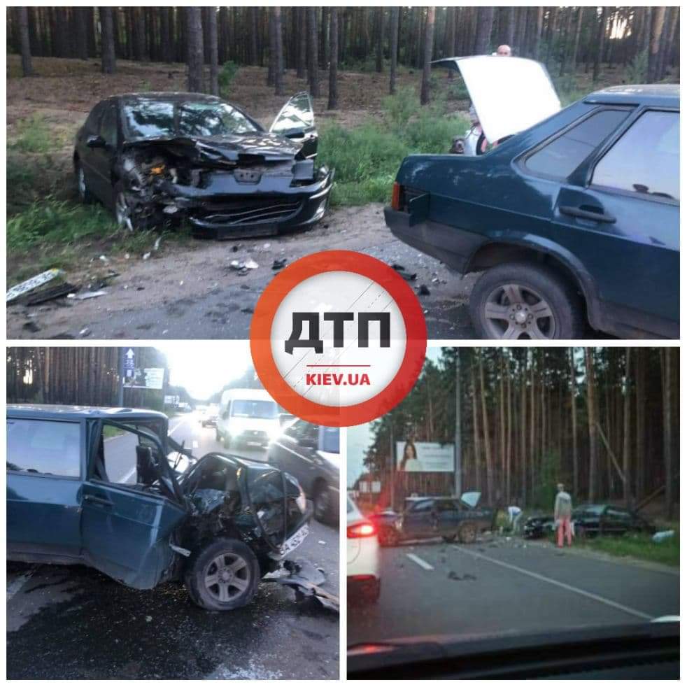 Под Киевом произошло серьезное ДТП с пострадавшими - Peugeot столкнулся с ВАЗ: водителя забрала скорая