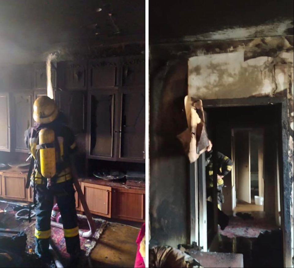 Серьёзный пожар в Киеве на Бажана - сгорела квартира