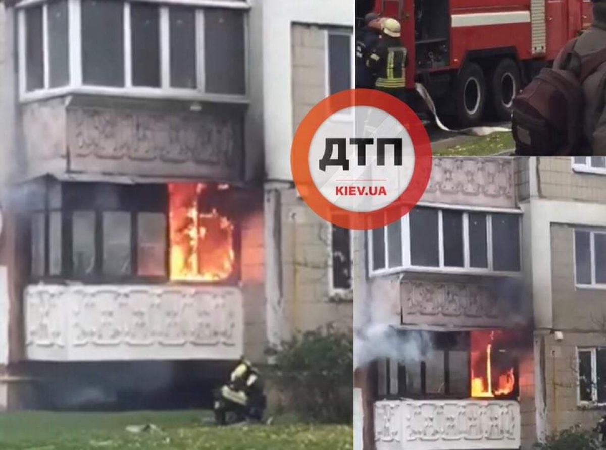 В Киеве на улице Ревуцкого произошел пожар: мужчина поссорился с родителями и поджёг квартиру