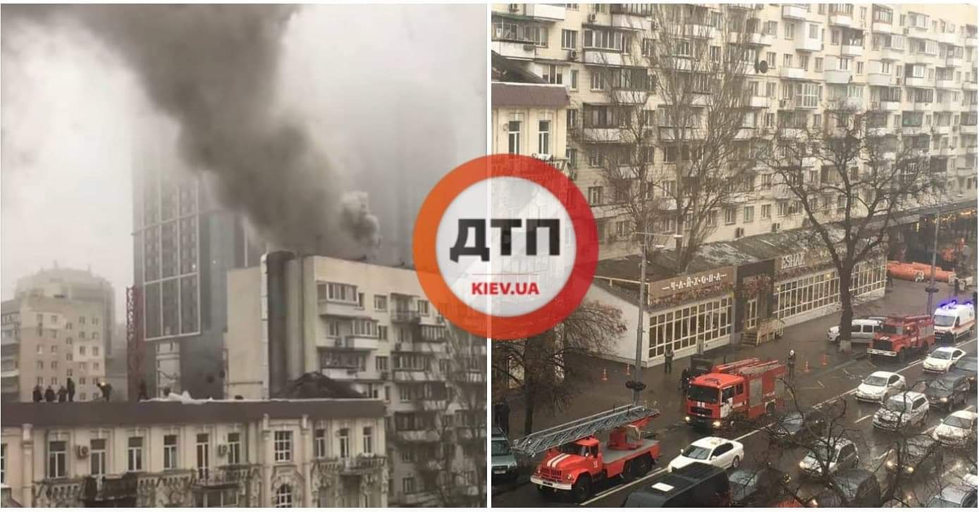 В Киеве на Новосельской горела крыша многоэтажки