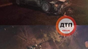 В Киеве на Ахматовой взорвался, потом загорелся Rover 75