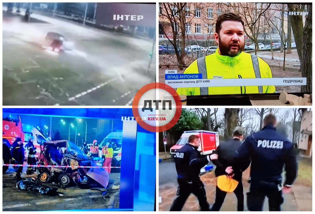 Вечерний сюжет в новостях на телеканале Интер по пьяным водителям с участием ДТП.Киев