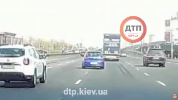 Видео момента ДТП с пострадавшими в Киев на проспекте Бажана